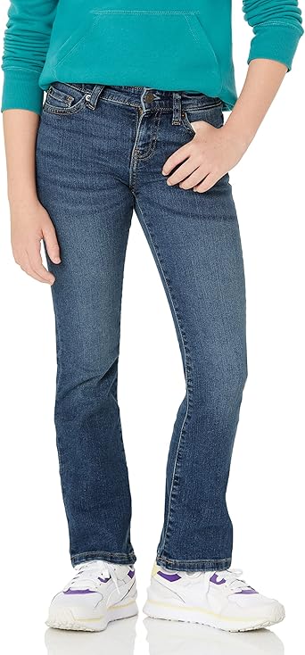 Amazon Essentials Girls' Slim Boot-Cut Stretch Jeans