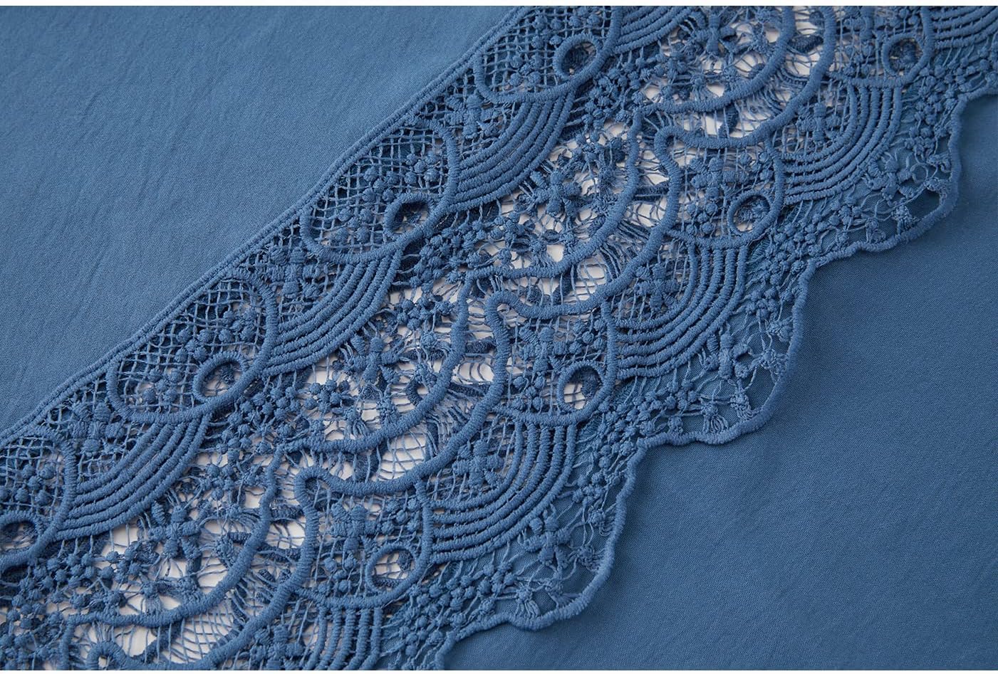 Women's Lace Maxi Dress Short Sleeve V Neck Party Dress Smocked Waist Boho Maxi Dress Bohemian Dress for Women - Image 5