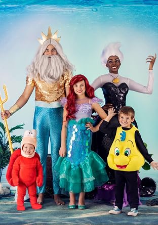 Disney The Little Mermaid Ursula Costume Womens, Black and Purple Ocotpus Dress Halloween Outfit