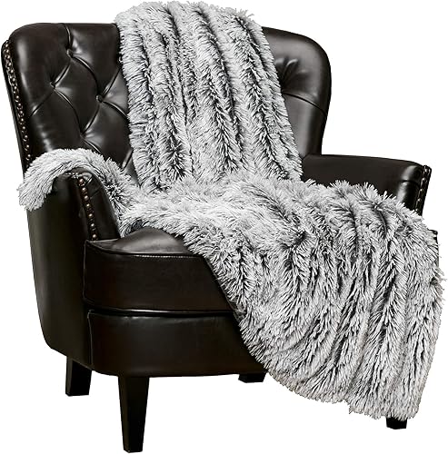 Miniatura 5 de Chanasya - Manta de pelo largo sintético - Manta de felpa ligera y esponjosa de forro polar de microfibra - para sofá, cama, silla, material