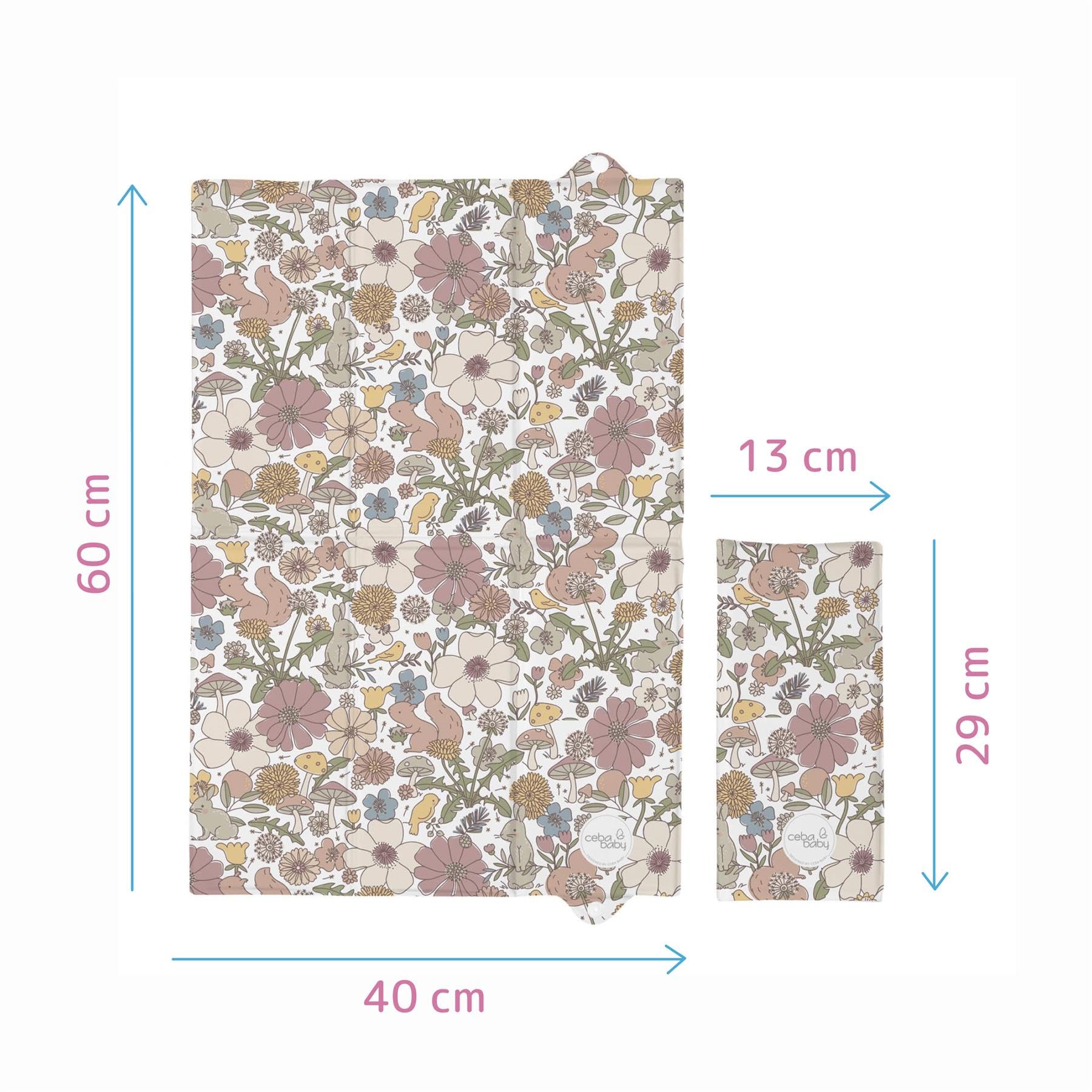 Portable Foldable Baby Travel Changing Mat, Garden - Image 3