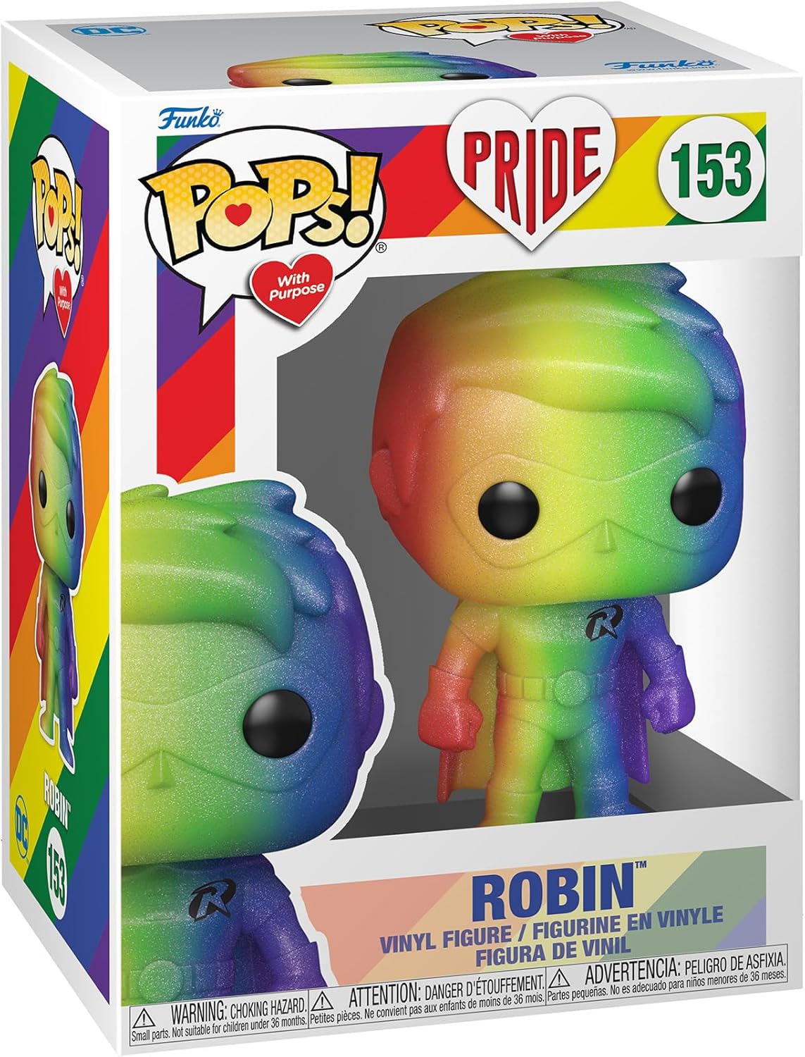 Funko Pop Heroes: Pride - Robin - DC Comics - Collectable Vinyl Figure - Gift Idea - Official Merchandise - Toys for Kids & Adults - Superheroes Fans - Model Figure for Collectors and Display