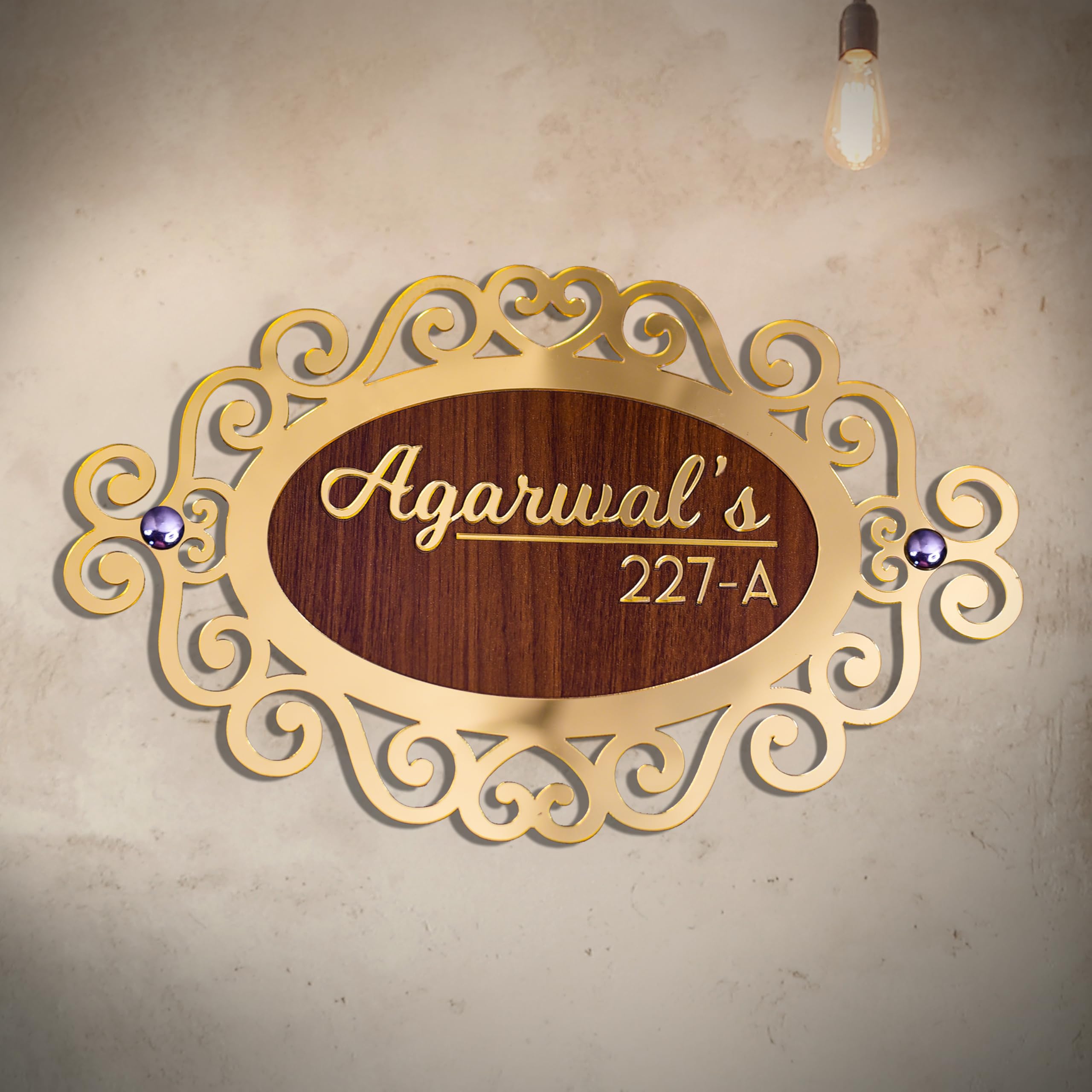 Name plate for home entrance outdoor | Name plate | Wood Personalized NamePlate with 3D Letters | Door nameplates | Custom NamePlate For Home, Office and Outdoor Entrance | 15X30 cm | Wooden | Housewarming Gifts | White Acrylic 3D Letters — Amazon image 7
