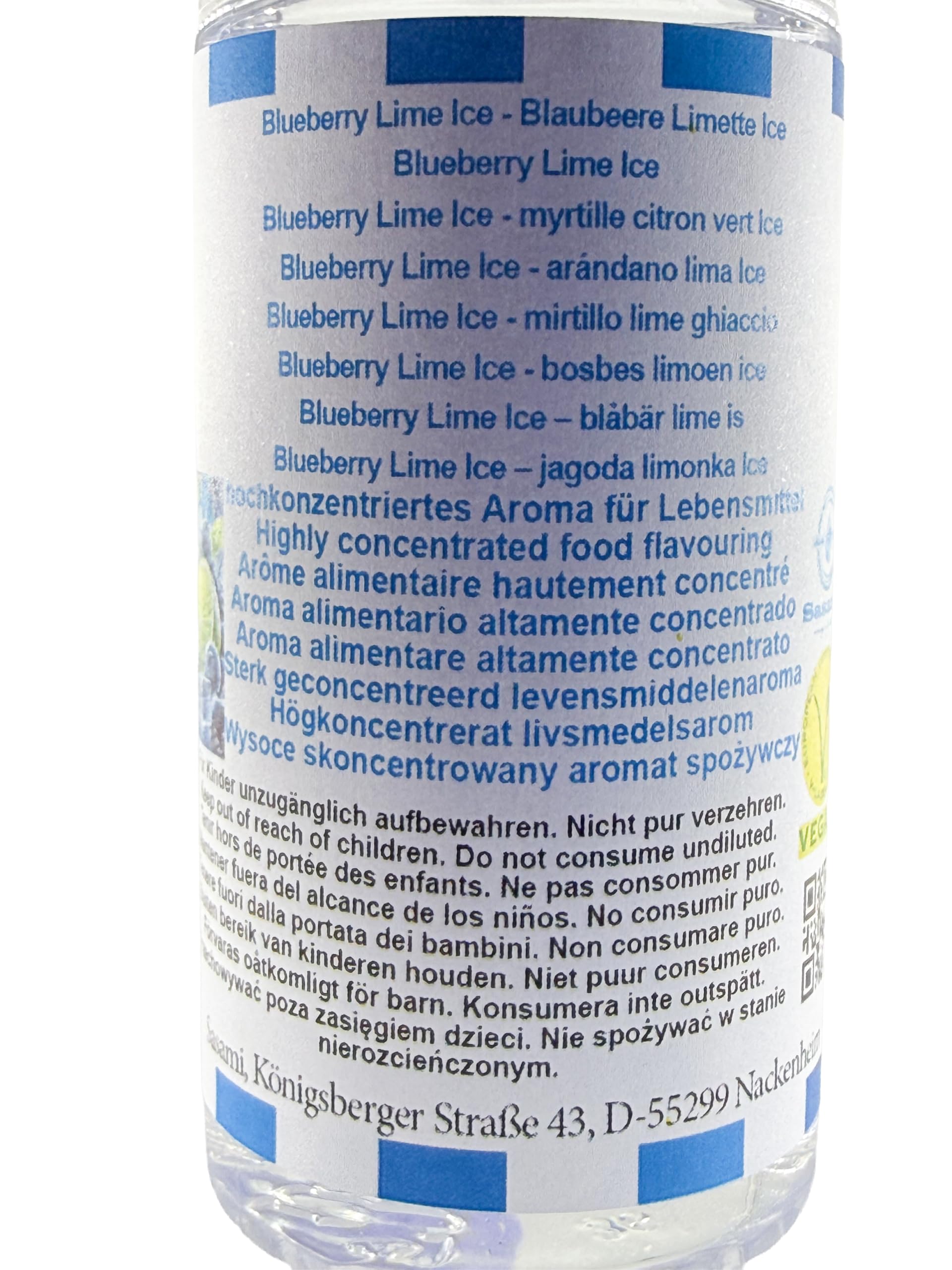 Blueberry Lime Ice - arándano lima Ice aroma concentrado - Vegano - Sasami - 100ml