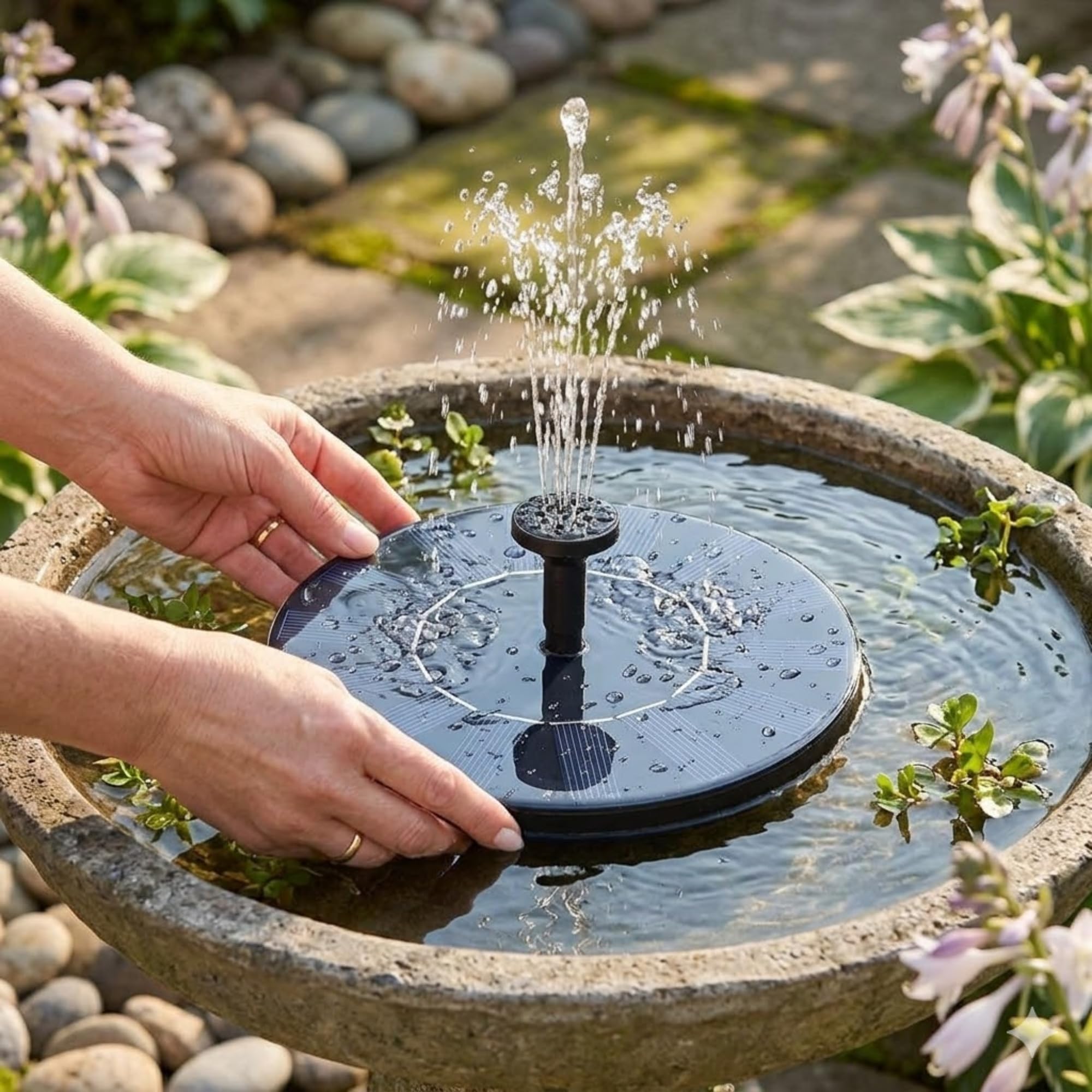 Drumstone (3 Years Warranty) Solar Fountain Pump for Bird Bath with 6 Water Spray Modes, Floating Outdoor Water Pump for Garden, Pond, Pool & Patio Decoration-image-43