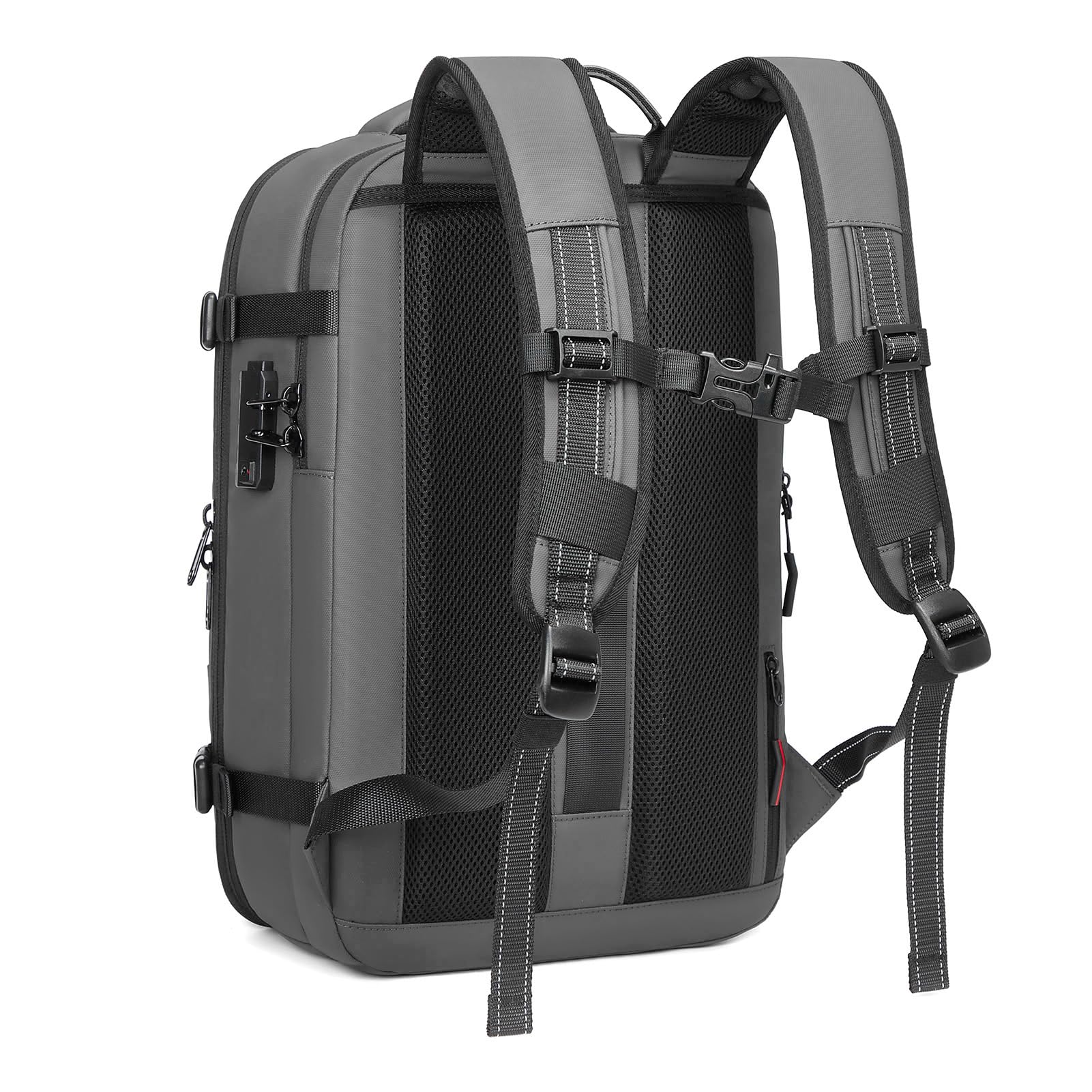 SIXRUN Zaino Espandibile Sottovuoto con Scomparto per Laptop per Affari, Viaggiatori e Fine Settimana (GREY)