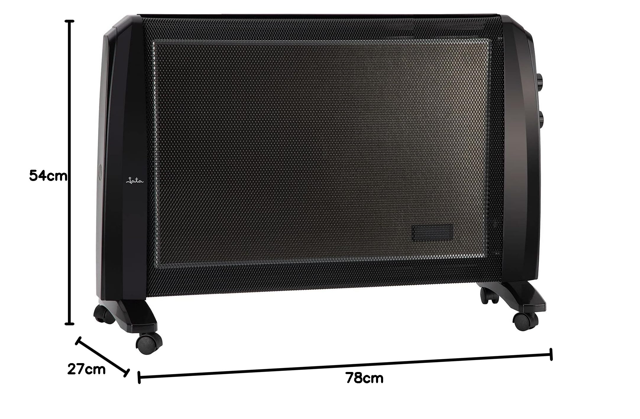 Jata JCRC2120 Radiatore Mica, 2000 W, Nero