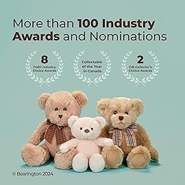 Bearington Camper Raccoon Stuffed Animal - 16 Gray Stuffed Raccoon in Soft Fur, Bean Bag Base for Stability, and Posable Long Limbs - Adorable Plushie Toy Gift for Toddlers, Kids, and Animal Lovers