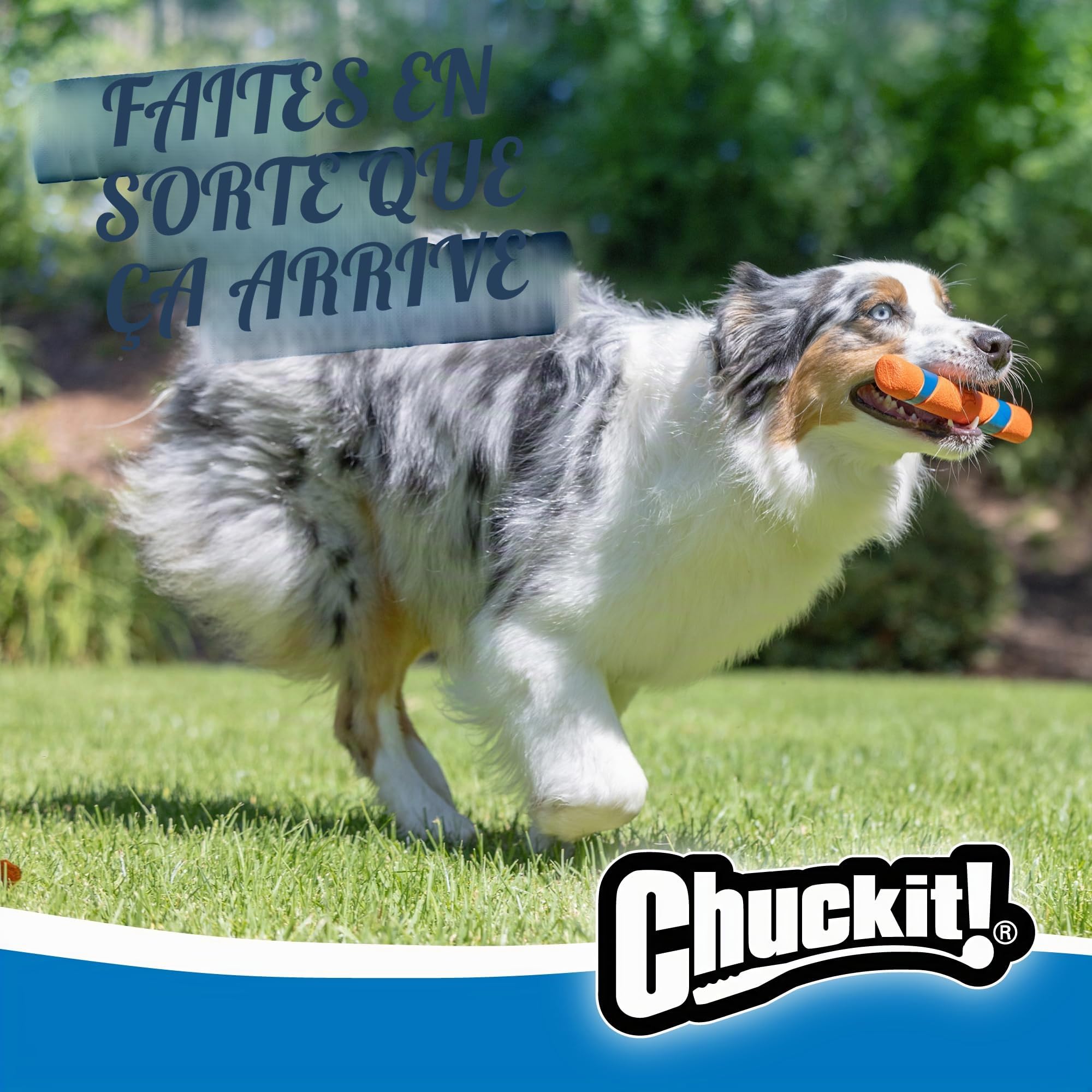 Chuckit! – Ultra Fetch Stick – Bâton à Poursuivre et à Mâcher pour Chien - Jouet Idéal pour Les Jeux de Rapport d’Objet – Caoutchouc Robuste – Renforce la Complicité – Taille Unique