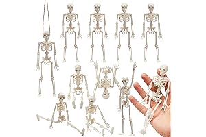 JOYIN 12 PCS Halloween Small Poseable Toy Skeletons