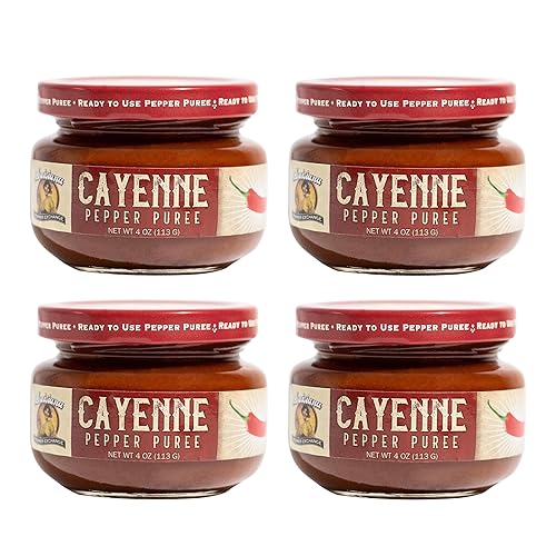 Louisiana Pepper Exchange Salsa de puré de pimienta de cayena roja, sabor auténtico, condimento criolla cajún, a base de plantas, sin gluten,