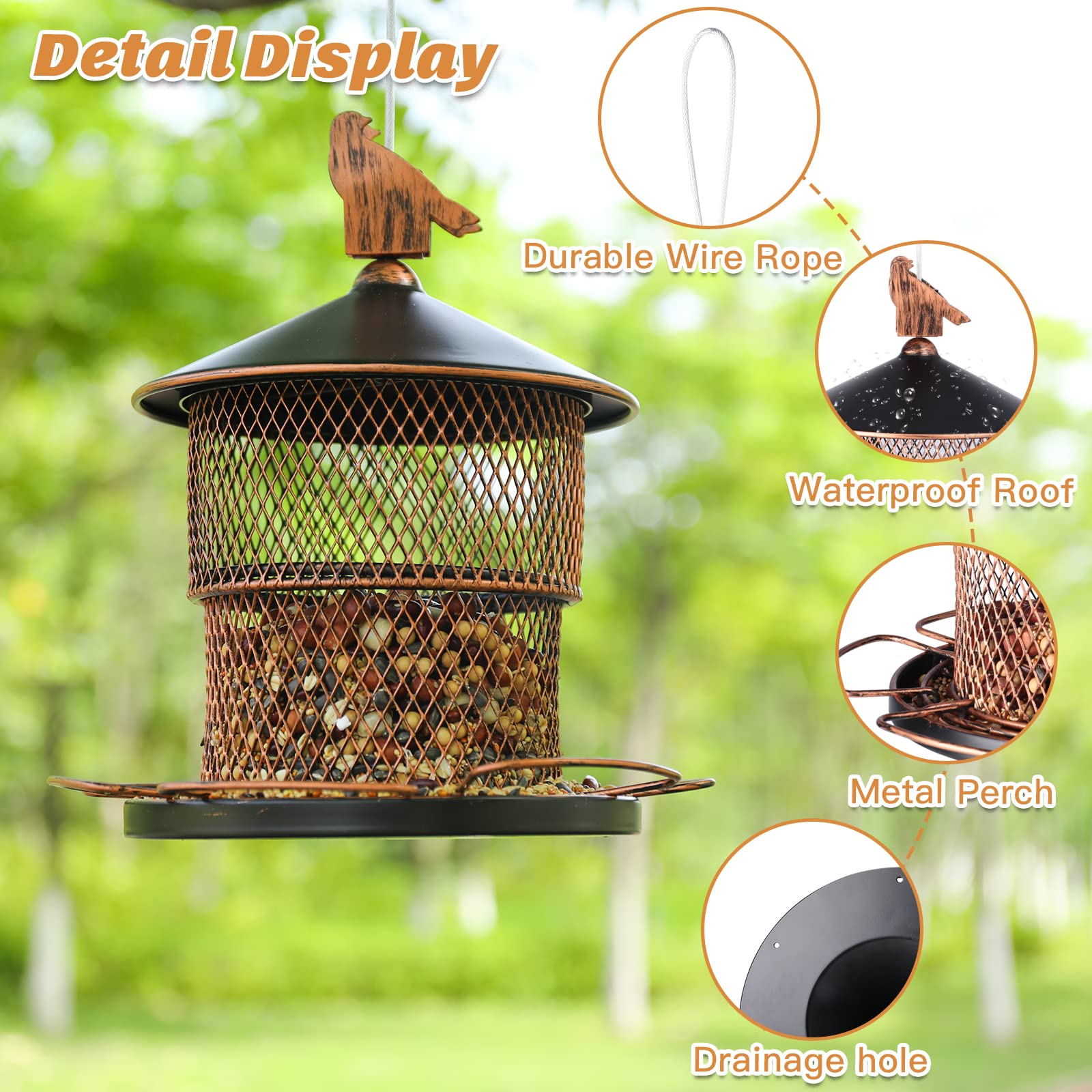 2 Ensembles De Mangeoires à Oiseaux En Tube Pour Pinsons