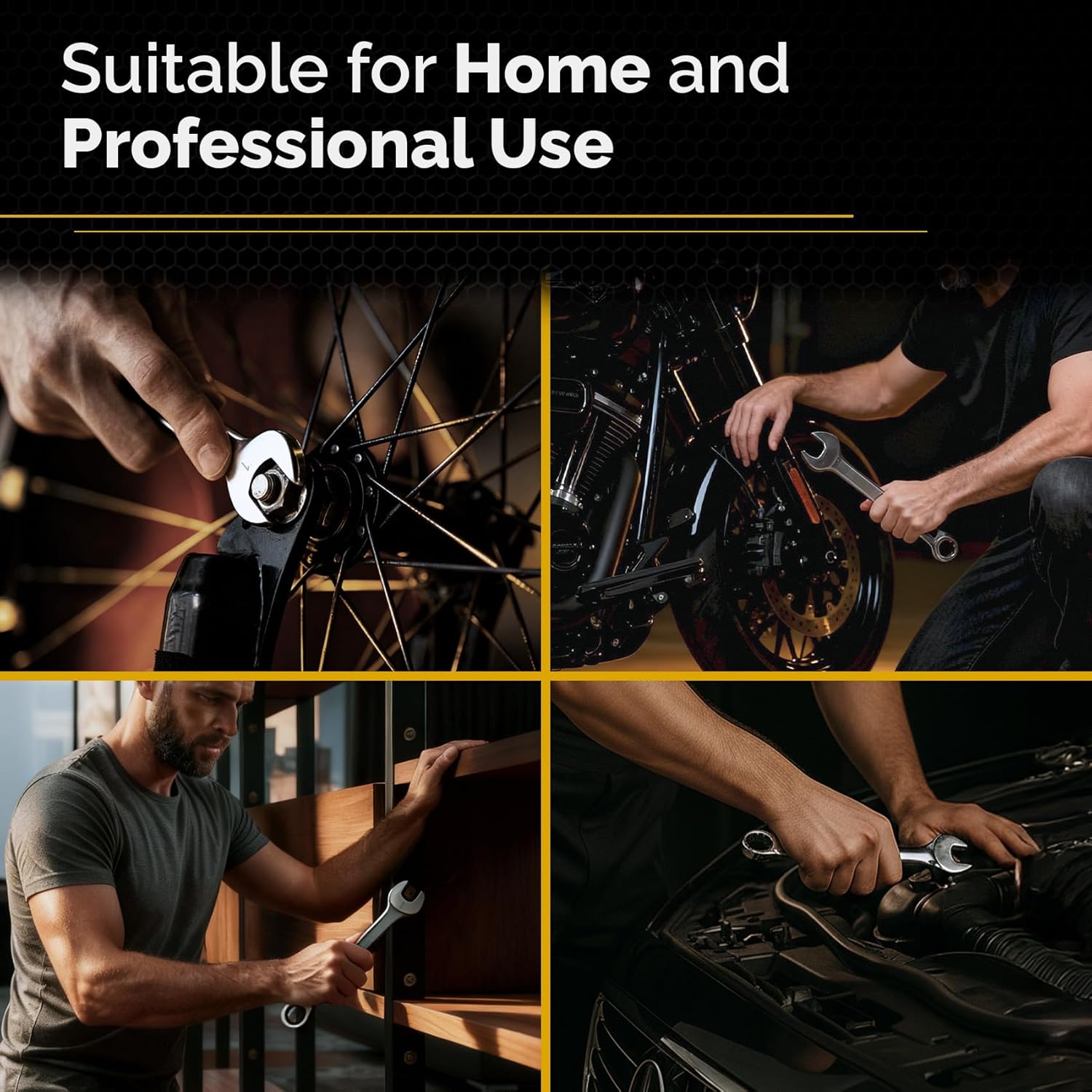 TOOLGUARDS Complete Ratcheting Wrench Set 33pcs - Metric and Standard - Combination Ratchet Wrench Set - 100% Lifetime Satisfaction Guarantee - Large