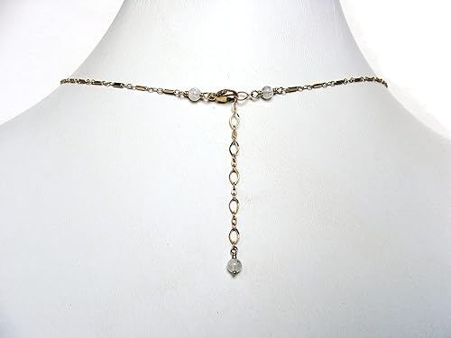 Miniatura 4 de Sexy lariat necklace, rock crystal quartz, slim minimalist style, décolletage necklace, adjustable length, handmade, Let Loose Jewelry
