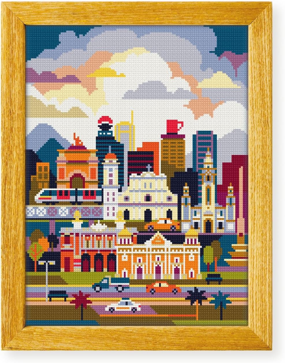 Awesome Pattern Studio Caracas Venezuela DS1389, Diamond Painting Kit, Diamond Art Kits for Adults, Full Drill 5D Diamond Dots Kits. All Items Included.