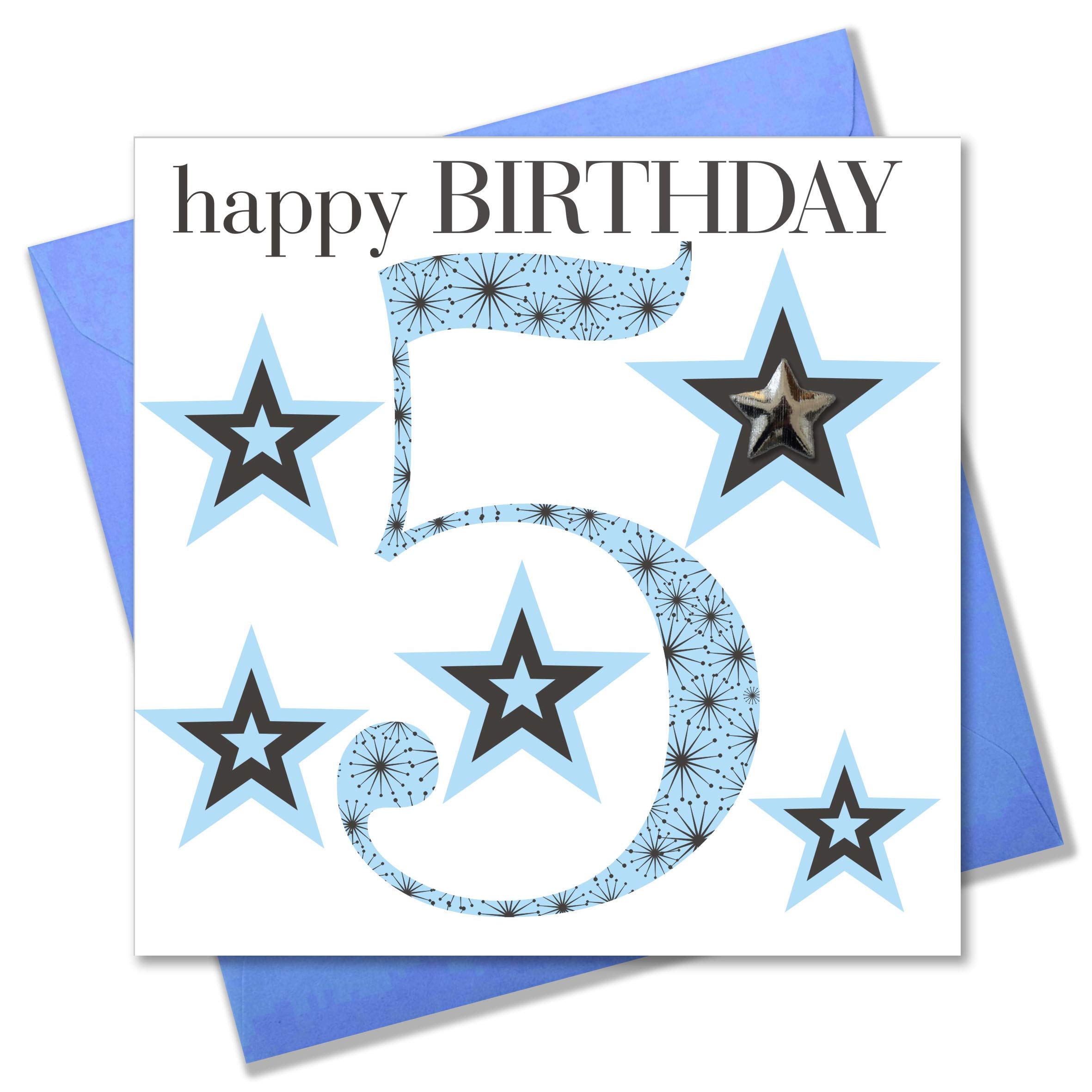 Claire Giles Ages Age 5 Boy Birthday Card AGE05B