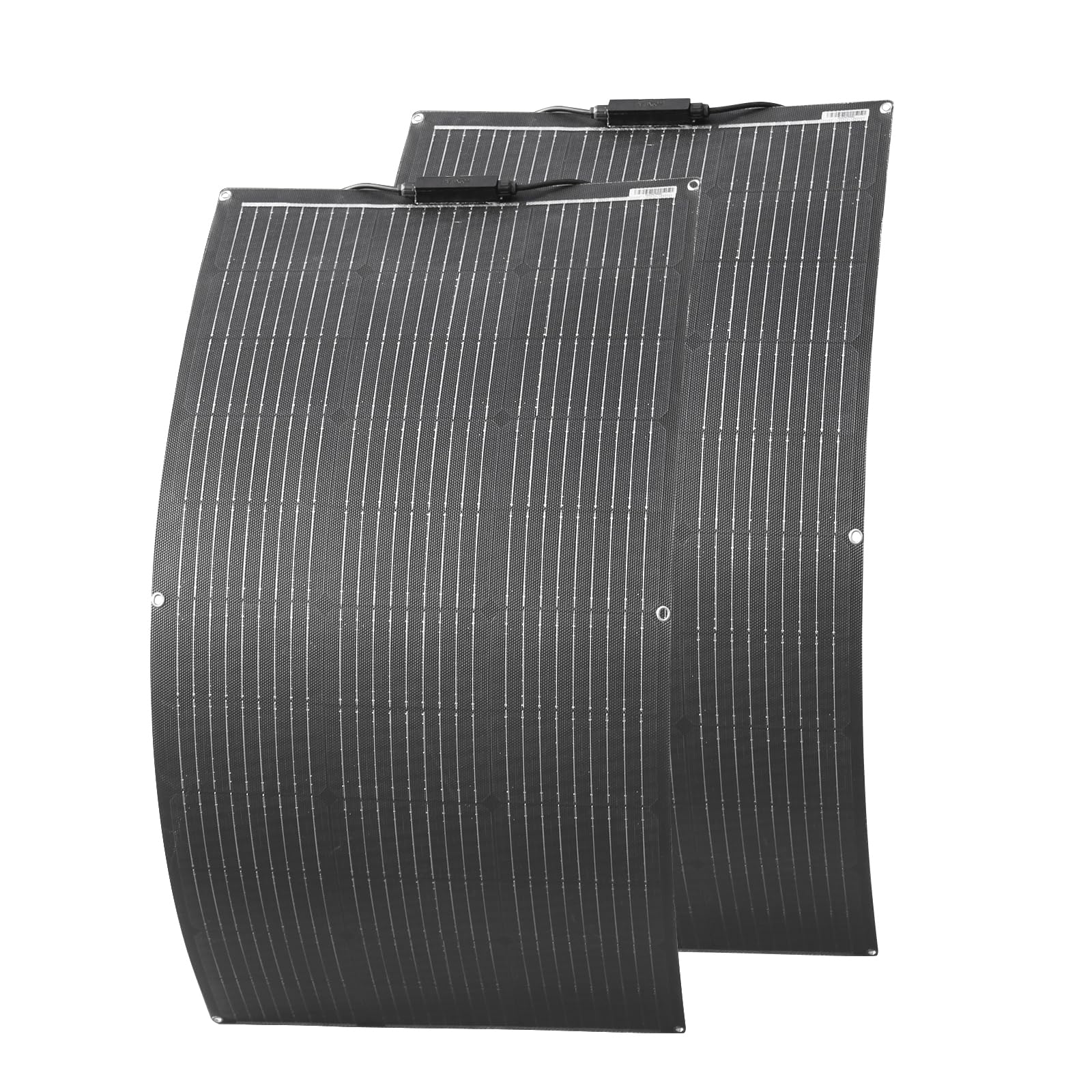 etfe 2 sztuki 100 W elastyczny panel solarny 12 V, monokrystaliczna, ładowarka solarna 200 W, ETFE, moduł solarny do domku ogrodowego, kampera, dachów, łodzi, baterii 12 V i innych nierównych