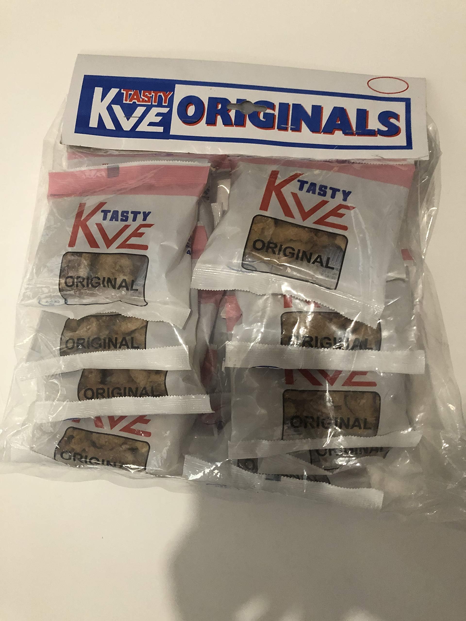KVE Tasty Originals. Pink Leaf Pork Scratchings 12 x 40g Bostin Black Country Bites