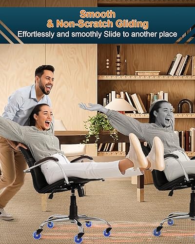 Vista 67 de RidRed Ruedas giratorias de repuesto para sillas de juegos o de oficina, de alta resistencia, de hule, ajuste universal, de 3 pulgadas, sin ruido