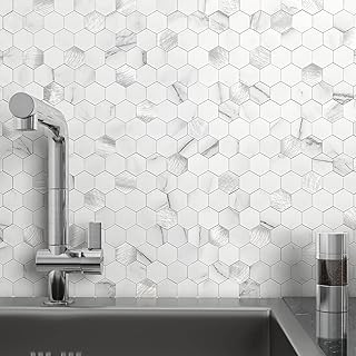 MOFIT Hexagon 3D Self-Adhesive Wall Tile Stic...,