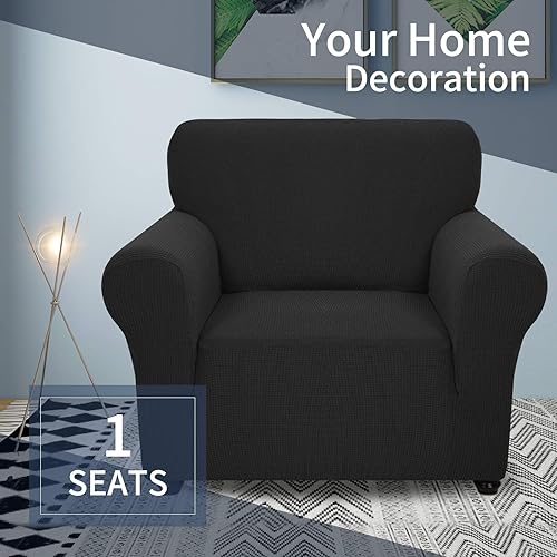 Miniatura 2 de JIVINER - Fundas de sofá de alta elasticidad para sillón de 3 plazas, fundas de sofá elásticas de jacquard de 1 pieza, fundas para sofá