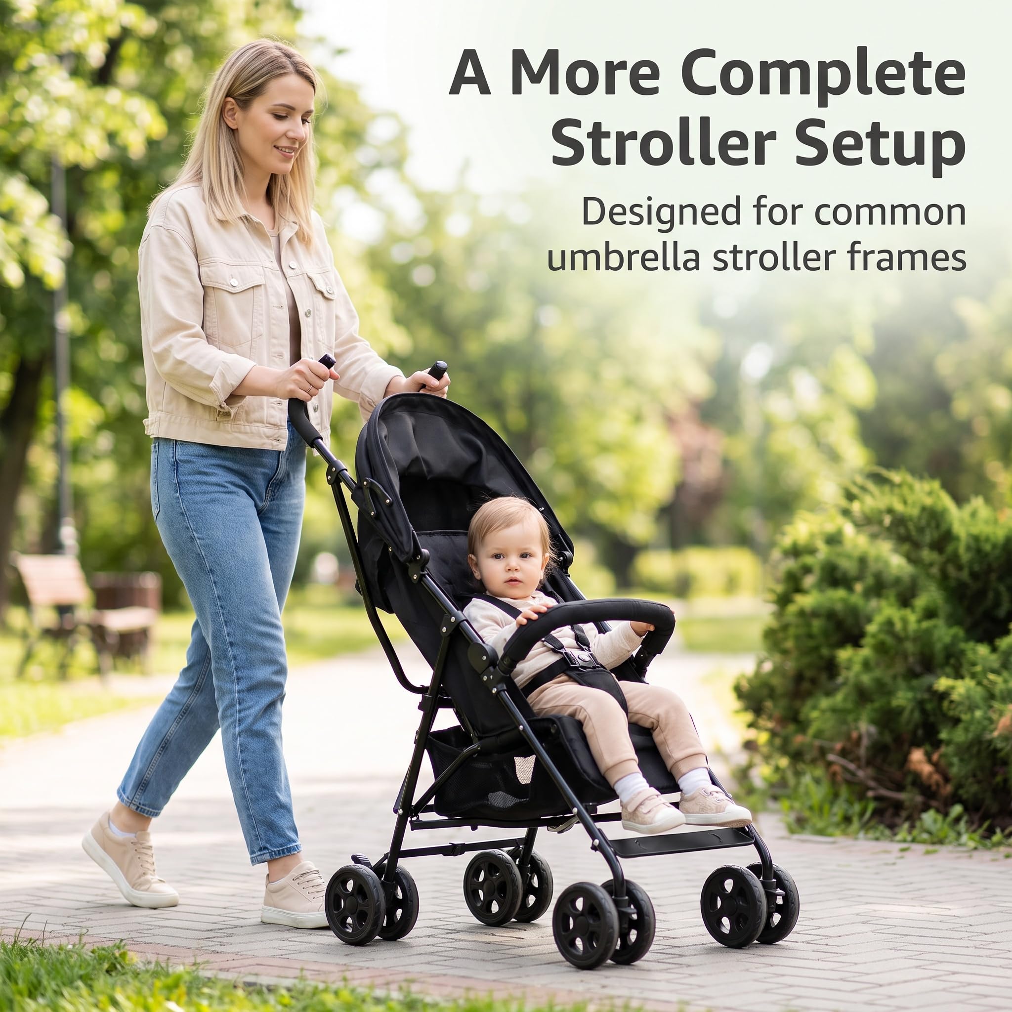 2 reposapiés de repuesto para cochecito de bebé, ajustables, extensión de estribo y accesorios para asientos de cochecito, conectores de cochecito de bebé, conectores de cochecito de bebé (37 cm)