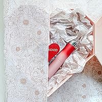 Vista 2 de TTLLQQ Papel de regalo de mariposa de metal dorado, 40 hojas de tamaño grande de 20 x 26 pulgadas para bodas, cumpleaños, baby shower, decoración