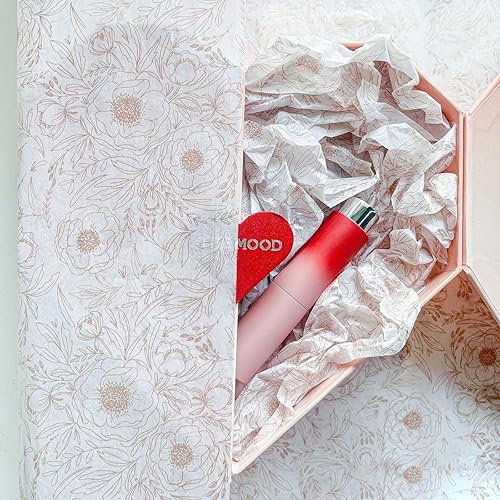 Miniatura 2 de TTLLQQ Papel de regalo de mariposa de metal dorado, 40 hojas de tamaño grande de 20 x 26 pulgadas para bodas, cumpleaños, baby shower, decoración de