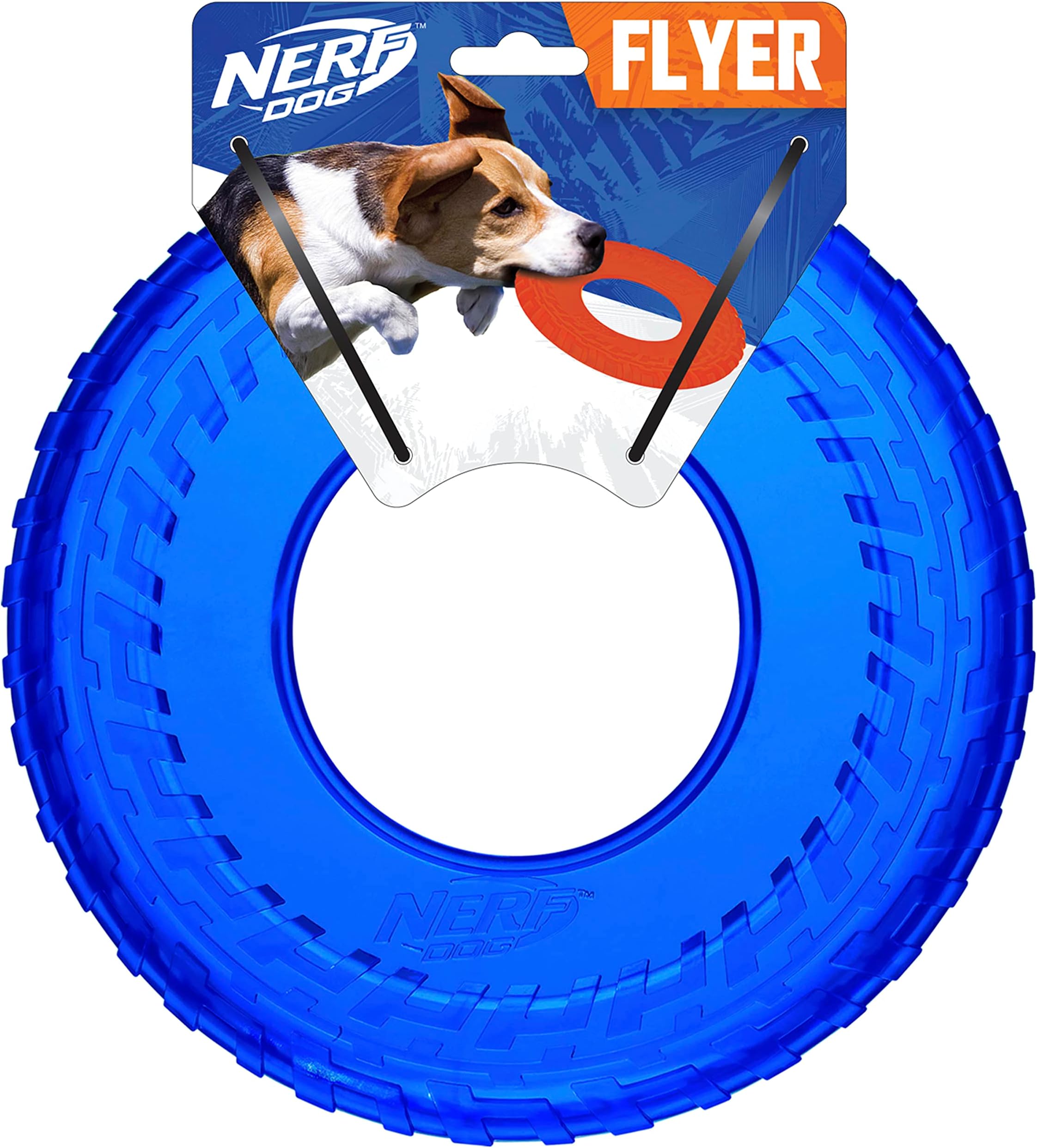 10in Enhanced Translucent TPR Tire Flyer - Blue,Medium Breeds