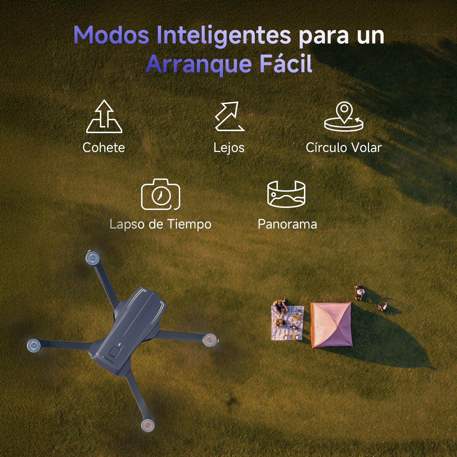 Ameta Dron con Camara 4K, S20 Pro GPS Drone para Adultos y Niños con Cámara/Retorno Automático/ 50 Minutos de Vuelo/Sigueme/Modos Inteligentes/Gestos Control, Mini Dron Menos de 249g