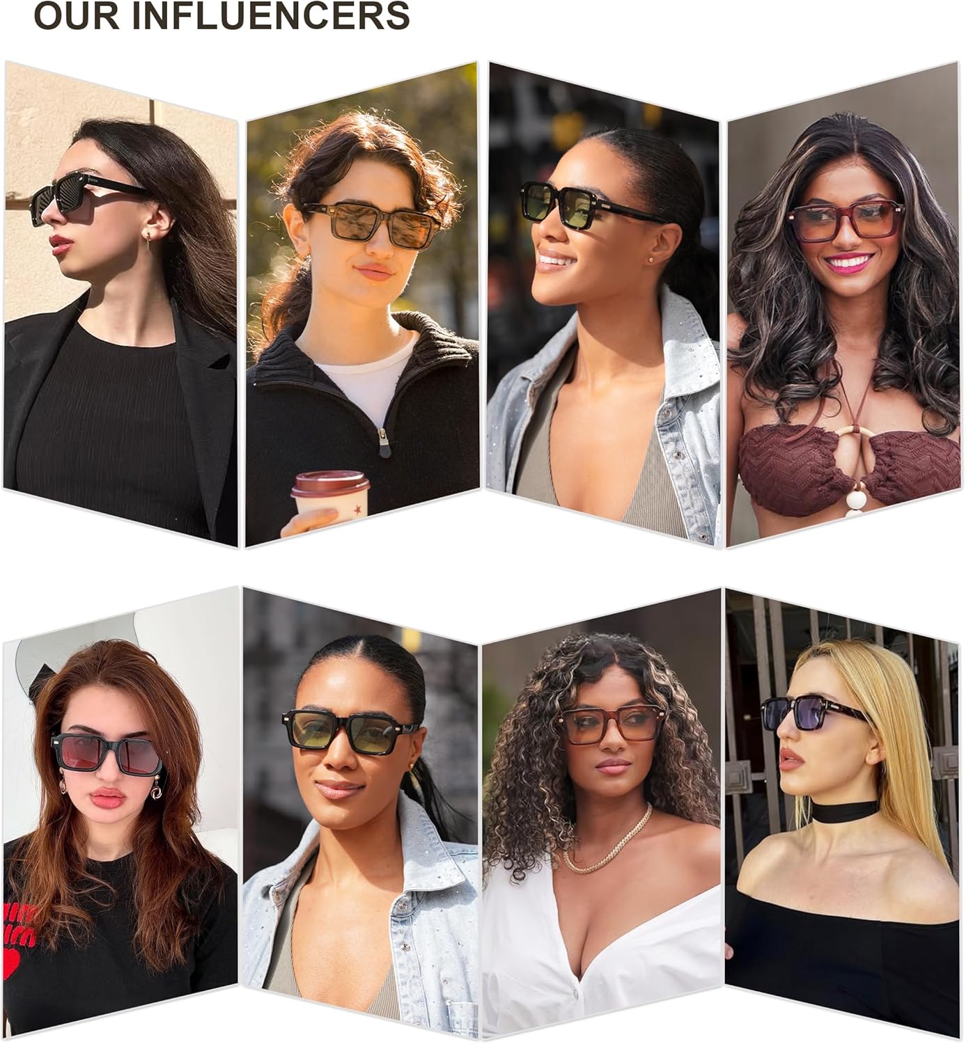 SOJOS Trendy Square Polarized Sunglasses for Women Men, Retro Vintage Womens Mens Rectangle Shades SJ2345 - Image 3