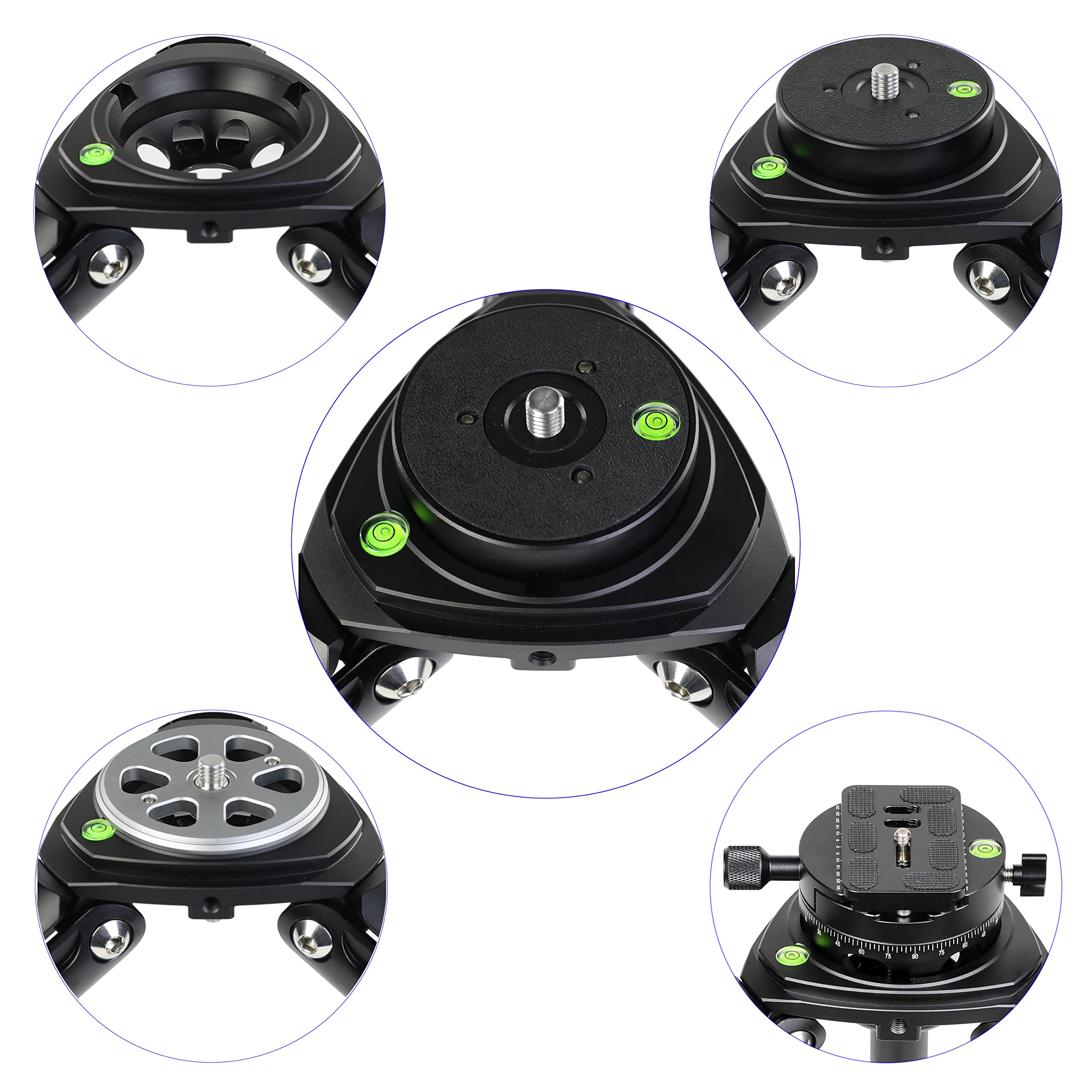 Rotor Carbon Stativ mit 75mm Bowl Adapter Zwei Griffe 145CM Systematisch Videostativ Max Belastung 20KG Schüssel Stativ 4 Segmenten Keine Mittelsäule