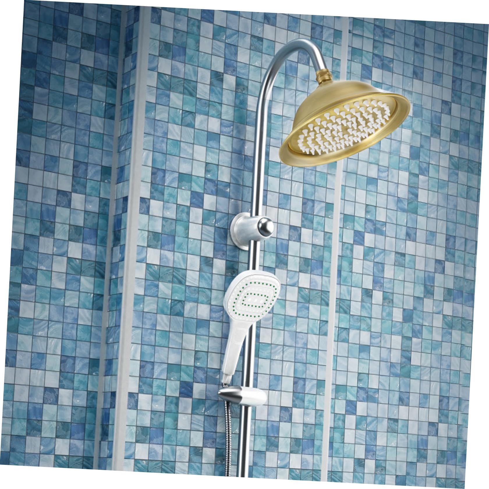 Alipis Cabezal de Ducha de Techo Marrón Boquilla de Ducha de Techo, Acero Inoxidable, 8 Pulgadas Antióxido, Baño Cómodo para Baño y Hogar