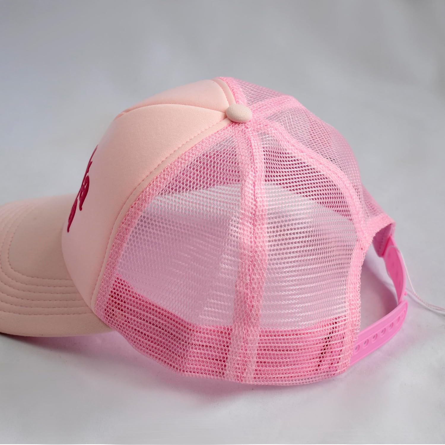 Sorority Shop Alpha Phi Baseball Cap - Mesh Trucker-Style Hat, Padded Front Panel and Snap Closure, Alpha Phi Gifts for Women Pink - Image 4