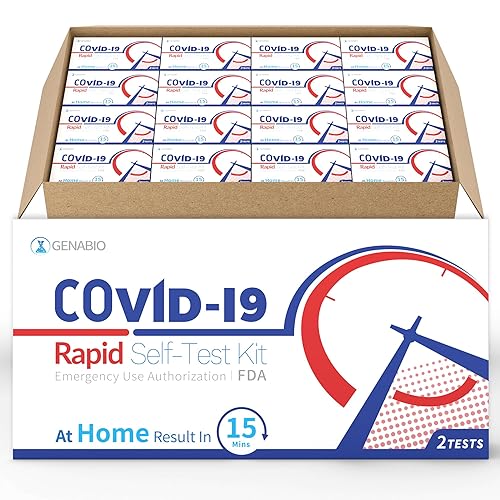 Genabio Kit de autoprueba rápida de antígeno COVID-19 (204 pruebas) - Autorizado por la FDA EUA | Resultados en el hogar de 15 minutos | Hisopo
