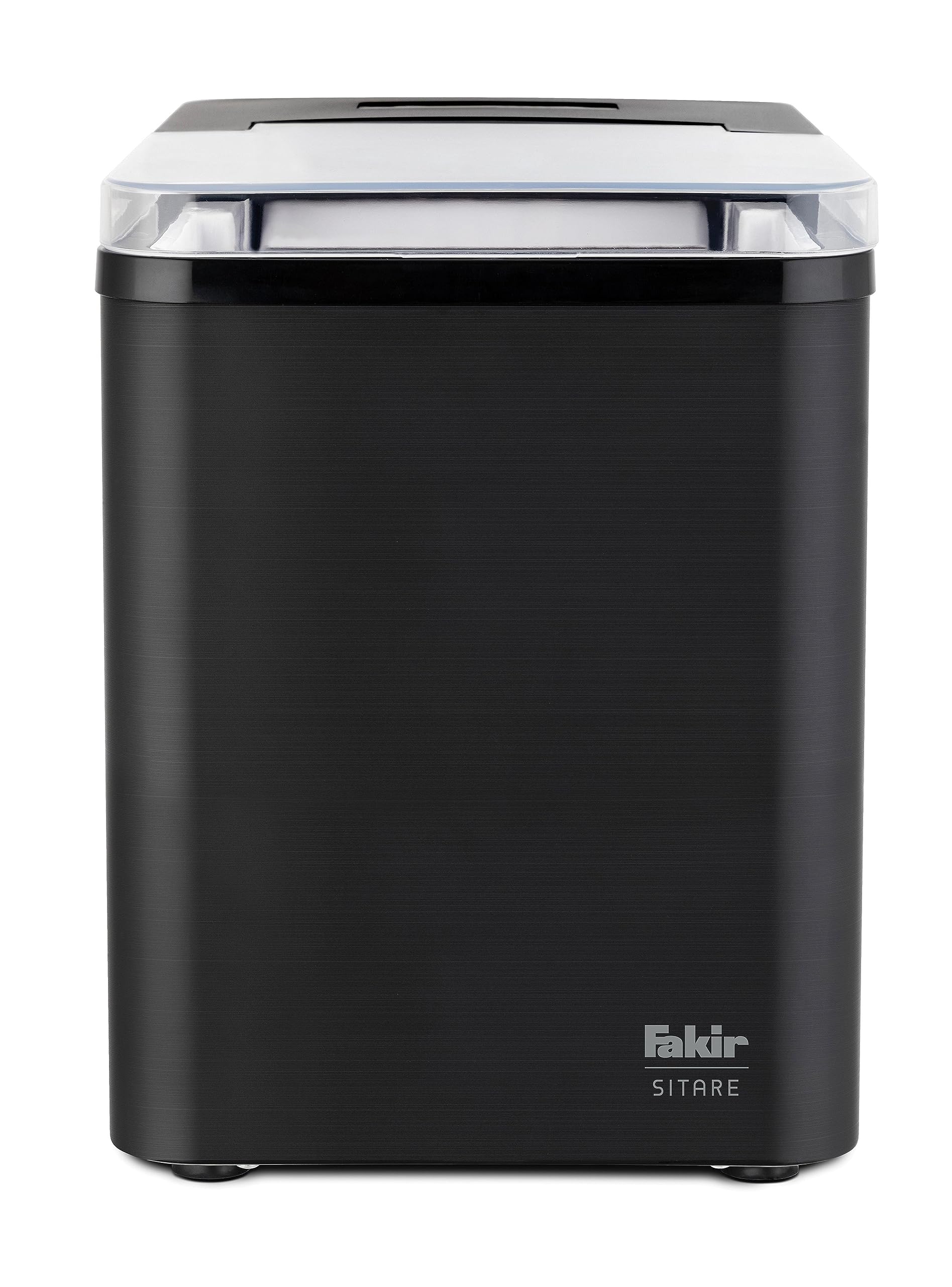 Fakir Ice Maker with a full basket of ice cubes