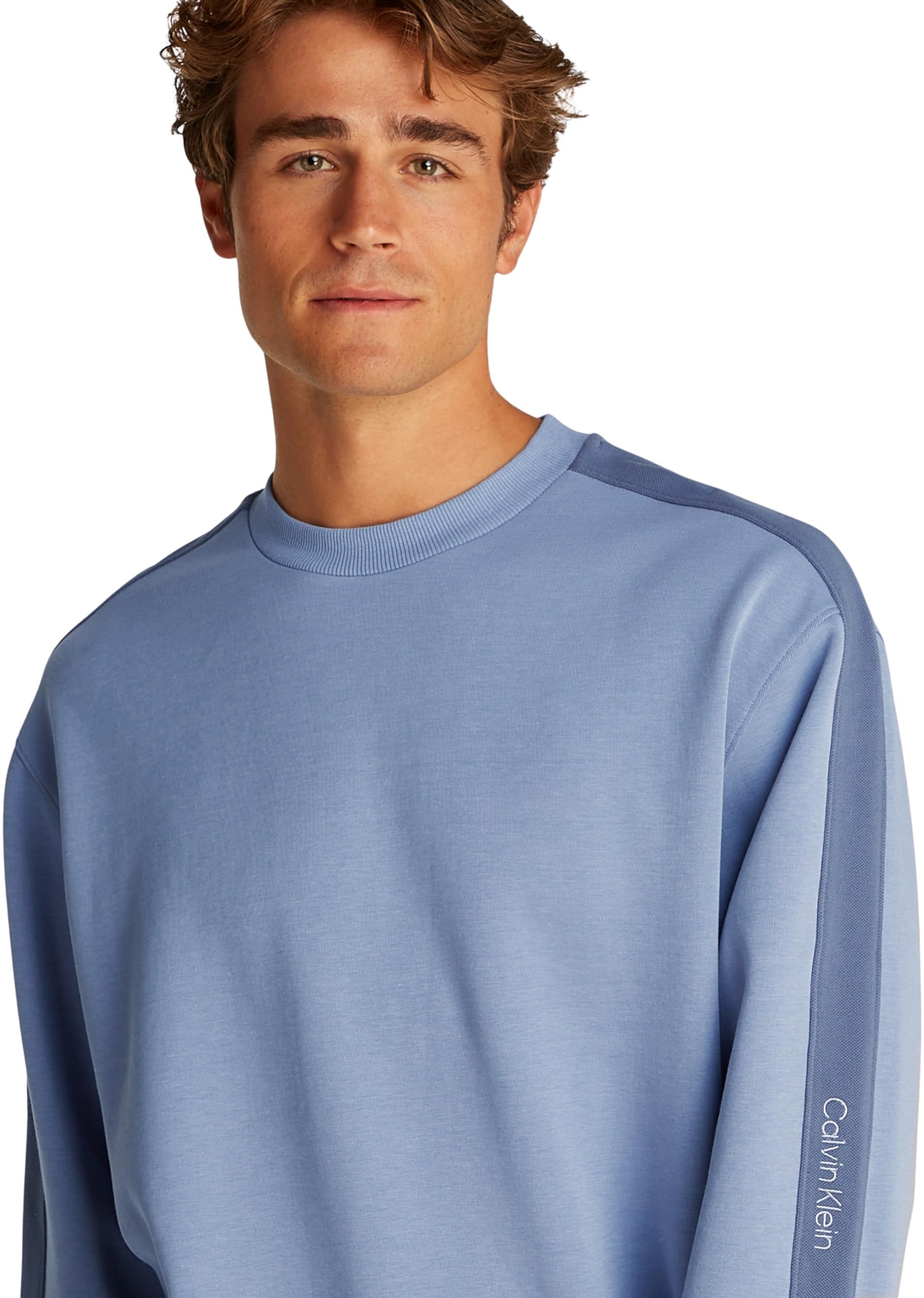 Calvin Klein Sudadera Hombre Logo Tape Crew Neck Relaxed Fit