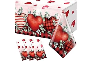 MASHAN Disposable Valentine Tablecloths