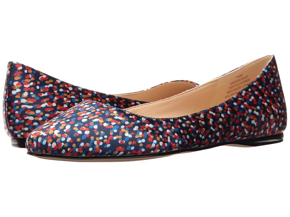 

Nine West SpeakUp Flat (Navy Multi Satin) Women's Dress Flat Shoes