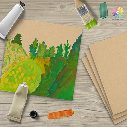 Miniatura 7 de Mat Board Center, 50 hojas de cartón corrugado de 10 x 10 pulgadas, insertos de cartón plano para embalaje, envío, correo, manualidades de bricolaje