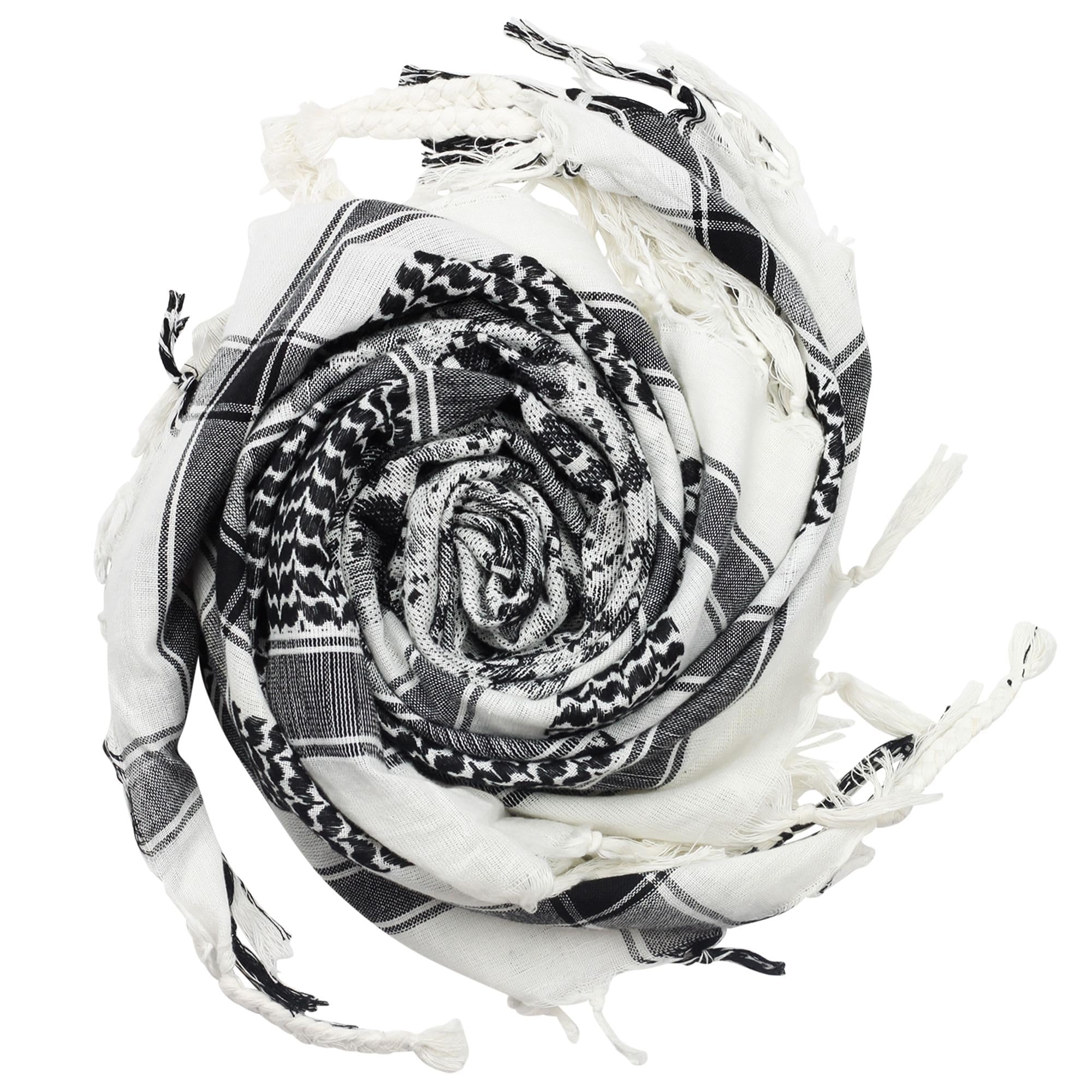 Freak Scene Kufiya - camouflage pixels - white - black - 40x40 inch - Shemagh...