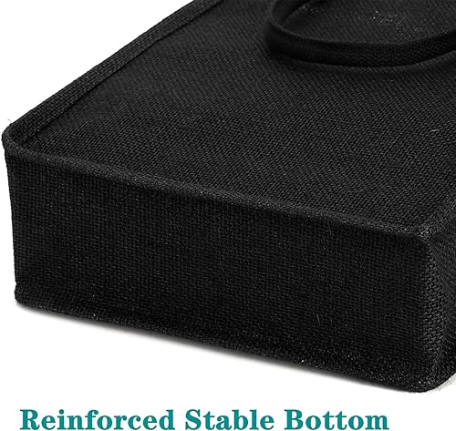 Miniatura 6 de DEAYOU Paquete de 8 bolsas de arpillera con asa, bolsas de regalo de yute reutilizables, bolsa de playa pequeña laminada en el interior, bolsa de