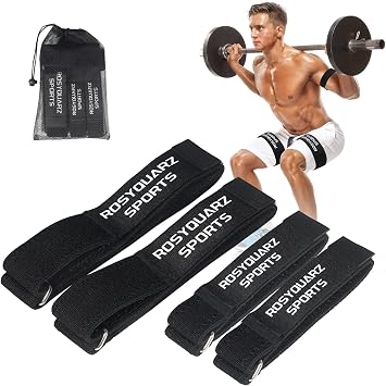 BFR Booty Bands for Men/Women Glutes, Blood Flow Restriction Bands Plan for Arm Muscle Legs &Hip Building, Adjustable Velcro Occlusion Bands Workouts