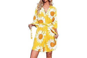 Plush & Soft Sunflower Robe, A Cozy Escape for Relaxation