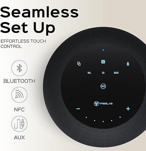 Miniatura 4 de TREBLAB HD-360 Pro - Altavoz Bluetooth de ultra alta tecnología con sonido envolvente de 360, sistema de 5 controladores de alta potencia de 90 W