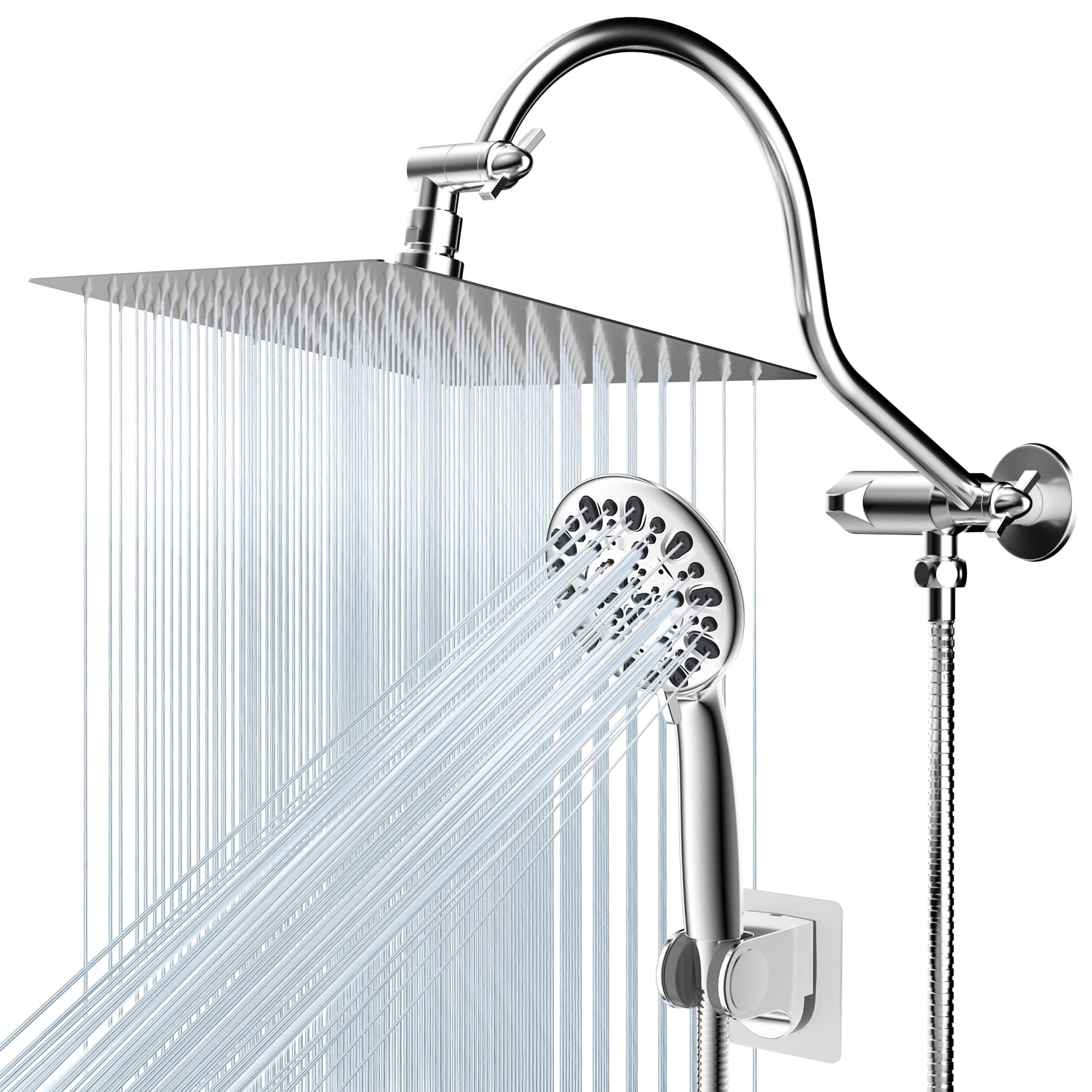 Buy Hibbent All Metal Shower Head, 10'' High Pressure Rainfall Shower