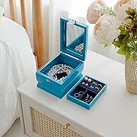 Vista 4 de MADDesign Mother of Pearl Joyero de dos niveles extraíble bandeja de anillo sirena