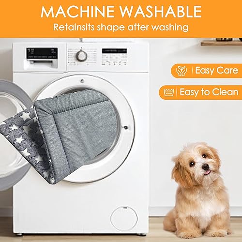 Miniatura 2 de Cama ortopédica lavable de felpa para perros con parte inferior antideslizante, almohadilla suave de lujo para mascotas, cojín acogedor de jaula y