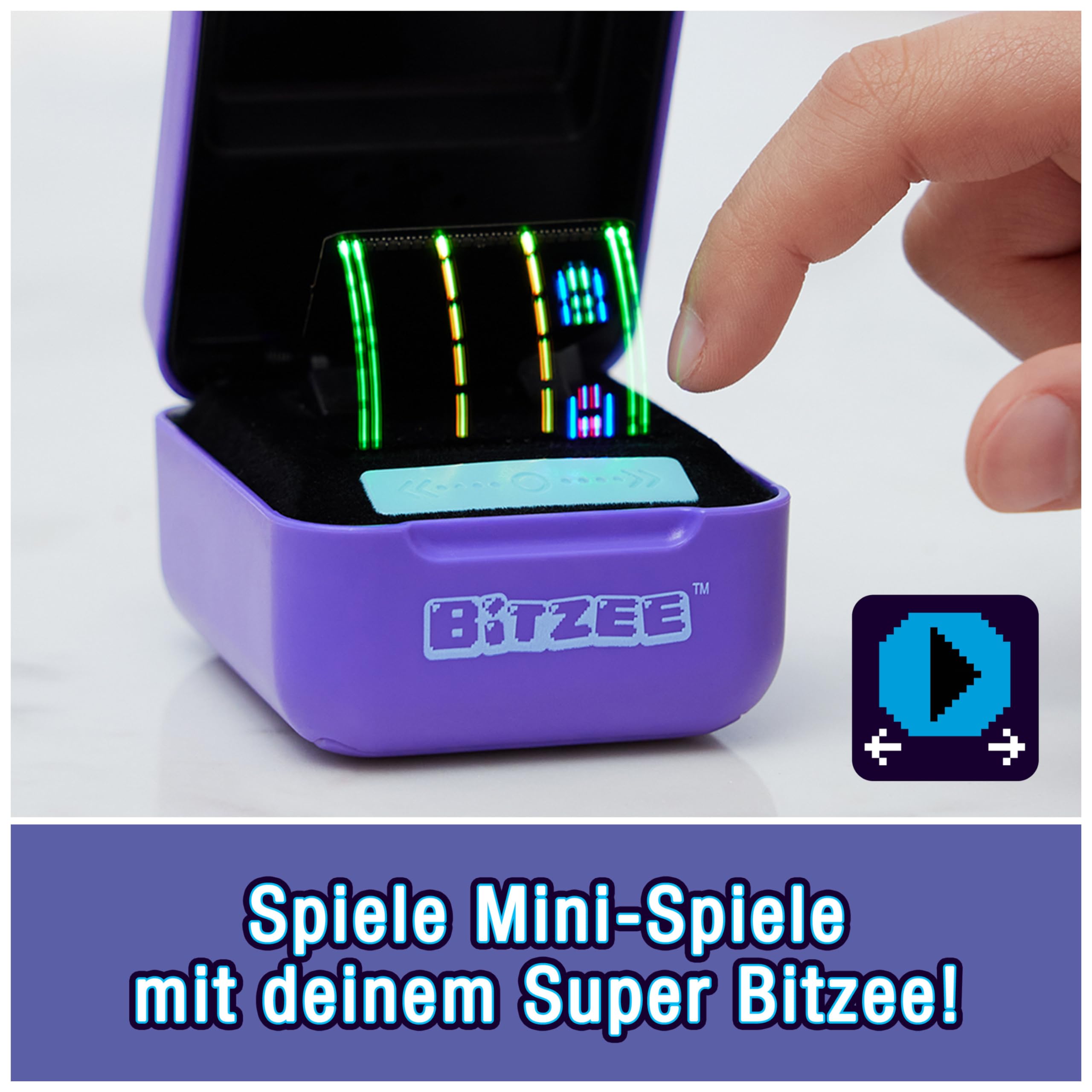 Bitzee - 15 Digitale Haustiere zum Anfassen, interaktives Spielzeug mit 15 virtuellen elektronischen Tieren, die auf Bewegung und Berührung reagieren, lila, ab 5 Jahren