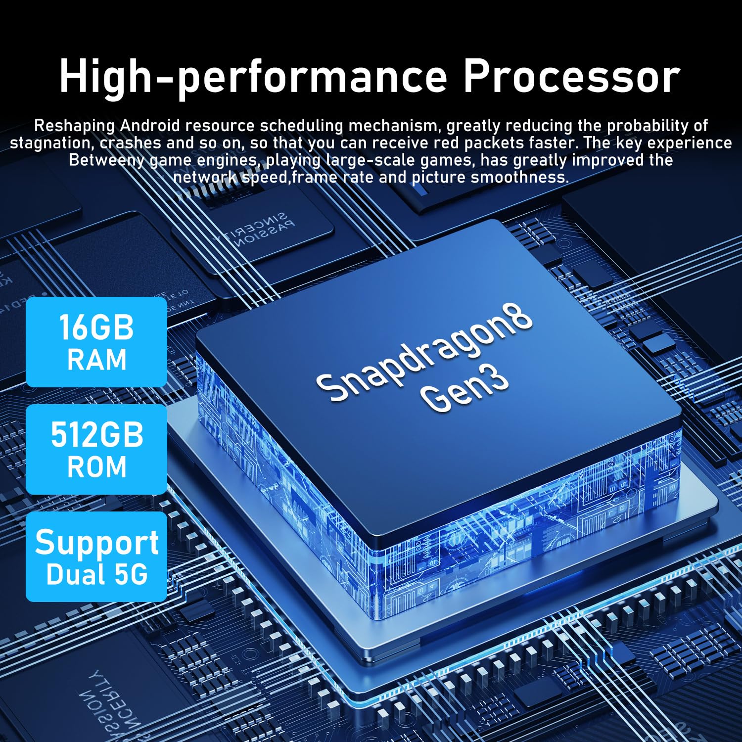 16PROMA X 5G Phone,Smartphone Unlocked Cell Phone 16GB+512GB/6.99“ HD Screen Display/68MP+108MP Camera/7000 mAh, Dual SIM Card/Face Unlock/Fingerprint Button Unlock-and take Photos (Black)